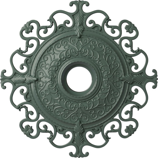 Ekena Millwork Orleans Ceiling Medallion (Fits Canopies up to 8 1/4"), 38 3/8"OD x 6 5/8"ID x 2 7/8"P, Cloud Burst CM38OLCBF - main